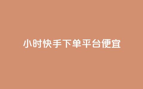 24小时快手下单平台便宜 - 24小时快速下单平台，实惠便捷服务! 第1张