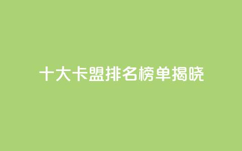 十大卡盟排名榜单揭晓-SEO必备! 第1张 十大卡盟排名榜单揭晓-SEO必备! 第1张