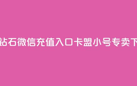 抖音钻石微信充值入口 - 卡盟qq小号专卖 第1张 抖音钻石微信充值入口 - 卡盟qq小号专卖 第1张
