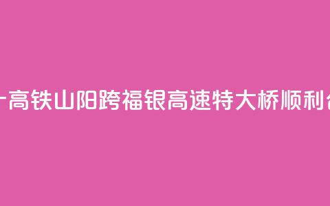 西十高铁山阳跨福银高速特大桥顺利合龙 第1张 西十高铁山阳跨福银高速特大桥顺利合龙 第1张