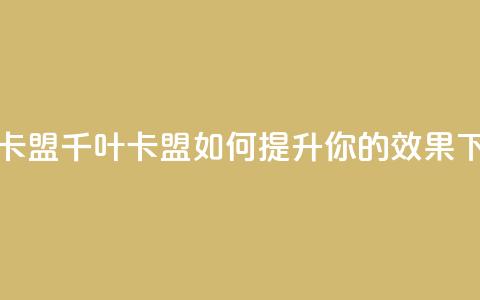 千叶卡盟(千叶卡盟如何提升你的SEO效果?) 第1张 千叶卡盟(千叶卡盟如何提升你的SEO效果?) 第1张