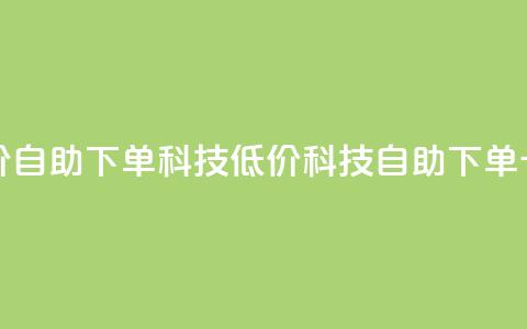 卡盟低价自助下单科技(低价科技自助下单卡盟服务) 第1张 卡盟低价自助下单科技(低价科技自助下单卡盟服务) 第1张