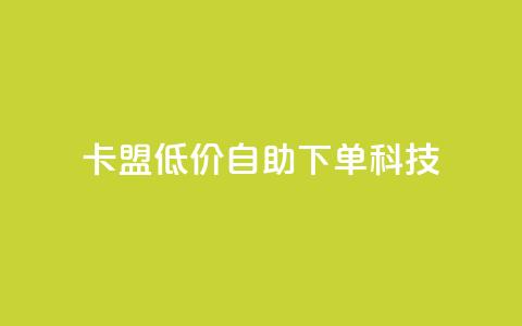 卡盟低价自助下单科技 - 卡盟提供便捷低价自助下单服务~ 第1张 卡盟低价自助下单科技 - 卡盟提供便捷低价自助下单服务~ 第1张