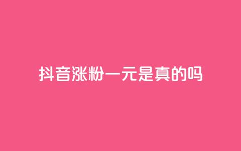 抖音涨粉一元是真的吗 - 抖音涨粉一元是否靠谱?有哪些值得注意的地方~ 第1张 抖音涨粉一元是真的吗 - 抖音涨粉一元是否靠谱?有哪些值得注意的地方~ 第1张