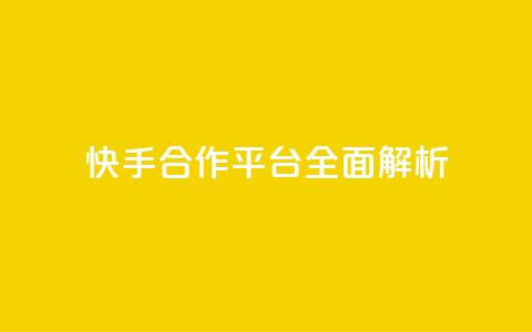 快手KOL合作平台全面解析 第1张 快手KOL合作平台全面解析 第1张