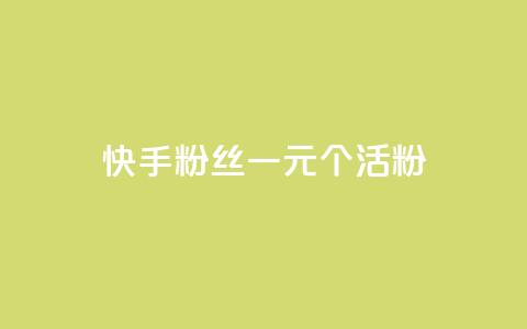 快手粉丝一元1000个活粉 - 快手低价获取1000个真实粉丝的方法揭秘~ 第1张 快手粉丝一元1000个活粉 - 快手低价获取1000个真实粉丝的方法揭秘~ 第1张
