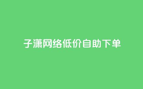 子潇网络低价自助下单 - 高性价比!自助下单经济实惠的子潇网络~ 第1张 子潇网络低价自助下单 - 高性价比!自助下单经济实惠的子潇网络~ 第1张