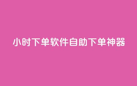 dy24小时下单软件——自助下单神器  第1张