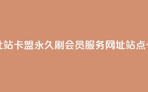 刷qq会员永久网址站卡盟 - 永久刷QQ会员服务-网址站点卡盟推荐。  第1张