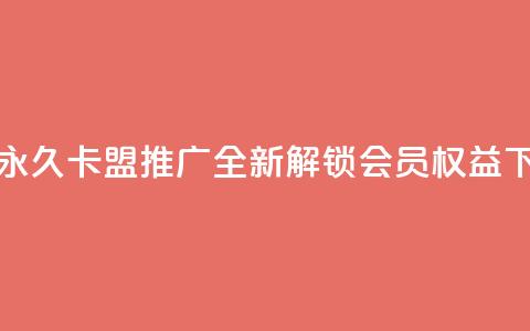 腾讯VIP永久卡盟推广：全新解锁会员权益  第1张