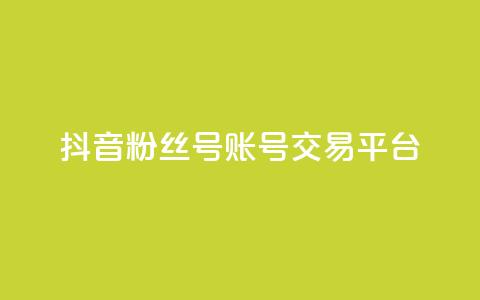 抖音粉丝号账号交易平台 - 抖音账户买卖平台全面分析与指南! 第1张 抖音粉丝号账号交易平台 - 抖音账户买卖平台全面分析与指南! 第1张