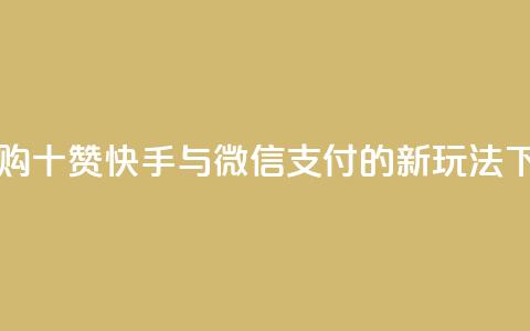 一元购十赞 快手与微信支付的新玩法 第1张 一元购十赞 快手与微信支付的新玩法 第1张