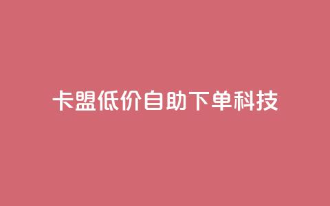 卡盟低价自助下单科技 - 低价自助服务助力卡盟轻松下单! 第1张 卡盟低价自助下单科技 - 低价自助服务助力卡盟轻松下单! 第1张