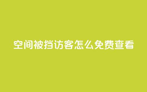 qq空间被挡访客怎么免费查看 - 如何免费查看被屏蔽的QQ空间访客记录。  第1张