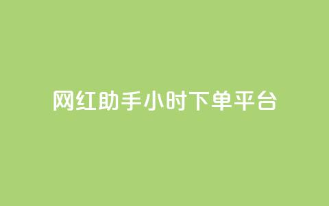 网红助手24小时下单平台 - 全天24小时下单	，轻松掌握的网红助手平台!  第1张