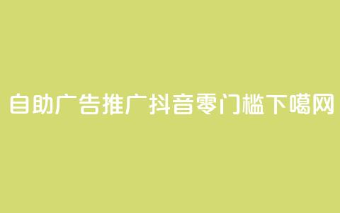 自助广告推广，抖音零门槛  第1张