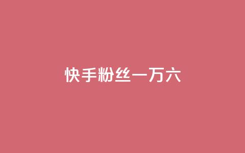 快手粉丝一万六,qq业务平台网站 - 24小时自动发卡网站 免费业务自助下单网站  第1张