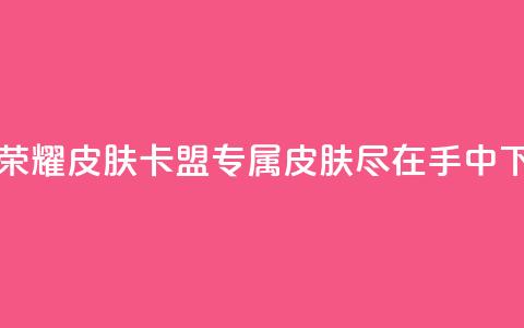 王者荣耀皮肤卡盟 专属皮肤尽在手中  第1张