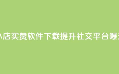云小店买赞软件下载 - 云小店买赞软件下载:提升社交平台曝光不可或缺的利器~ 第1张 云小店买赞软件下载 - 云小店买赞软件下载:提升社交平台曝光不可或缺的利器~ 第1张