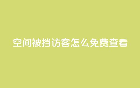 qq空间被挡访客怎么免费查看 - 如何免费查看被屏蔽的QQ空间访客记录。  第1张