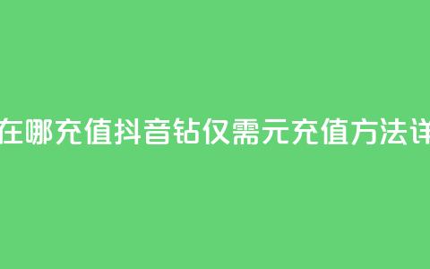抖音9元63钻在哪充值 - 抖音63钻仅需9元充值方法详解~ 第1张 抖音9元63钻在哪充值 - 抖音63钻仅需9元充值方法详解~ 第1张