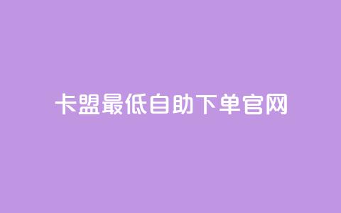 卡盟最低自助下单官网 - 卡盟官网自助下单服务，低价优质推广！  第1张