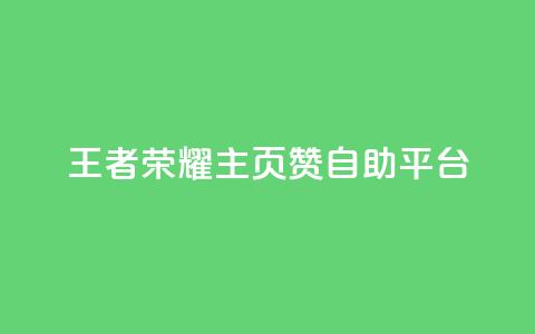 王者荣耀主页赞自助平台 - 王者荣耀赞自助平台-打造你的游戏荣耀~ 第1张 王者荣耀主页赞自助平台 - 王者荣耀赞自助平台-打造你的游戏荣耀~ 第1张