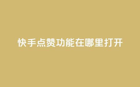 快手点赞功能在哪里打开,qq空间访客量网址 - 拼多多免费助力网站入口 拼多多互助群免费加入2024  第1张