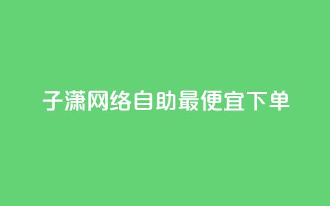 子潇网络自助最便宜下单 - 子潇网络自助下单，价格超值，最佳首选！~  第1张