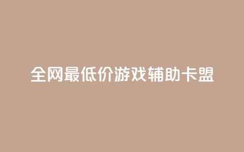 全网最低价游戏辅助卡盟 - 激情全网最低价游戏辅助卡盟，让你畅快战胜游戏！~  第1张
