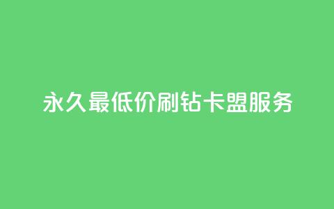 永久最低价QQ刷钻卡盟服务 第1张 永久最低价QQ刷钻卡盟服务 第1张
