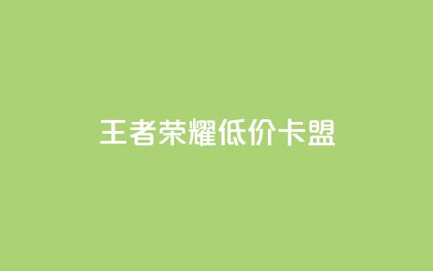 王者荣耀低价卡盟 - 获取王者荣耀优惠卡盟，尽享超值折扣！  第1张