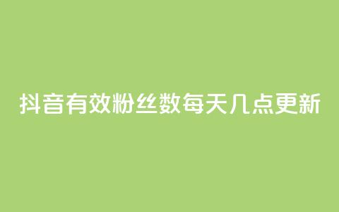 抖音有效粉丝数每天几点更新 - 抖音粉丝数何时更新?有效时间揭晓! 第1张 抖音有效粉丝数每天几点更新 - 抖音粉丝数何时更新?有效时间揭晓! 第1张