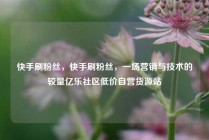 快手刷粉丝，快手刷粉丝，一场营销与技术的较量亿乐社区低价自营货源站