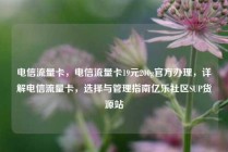 电信流量卡，电信流量卡19元200g官方办理，详解电信流量卡，选择与管理指南亿乐社区SUP货源站