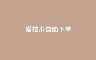 爱Q技术自助下单 - 爱Q技术自助下单服务，方便快捷。