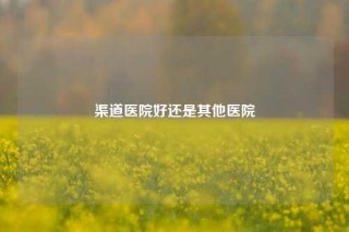渠道医院好还是其他医院