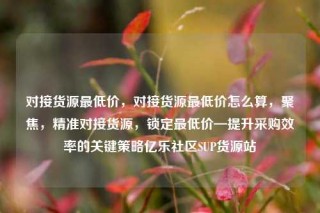 对接货源最低价，对接货源最低价怎么算，聚焦，精准对接货源，锁定最低价—提升采购效率的关键策略亿乐社区SUP货源站
