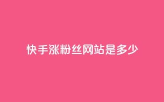 快手涨1000粉丝网站是多少 - 抖音粉丝平台代理怎么做