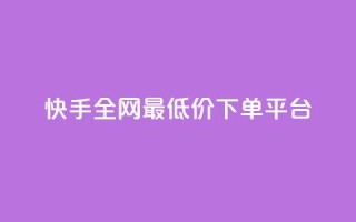 快手全网最低价下单平台 - 快手下单最低价平台'seo助手'!