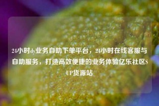 24小时dy业务自助下单平台，24小时在线客服与自助服务，打造高效便捷的业务体验亿乐社区SUP货源站