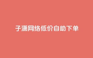 子潇网络低价自助下单 - 潇网络推出自助下单服务，低价更实惠~