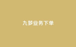 九梦业务下单 - 九梦业务下单攻略：如何有效提高下单率~