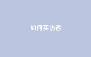 qq如何买访客 - 如何购买访客，快速提升网站流量~