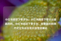小红书阅读下单平台，小红书阅读下单平台是真的吗，小红书阅读下单平台，探索新的购物方式亿乐社区低价自营货源站