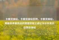 卡盟货源站，卡盟货源站官网，卡盟货源站，揭秘高质量商品的便捷获取之道亿乐社区低价自营货源站