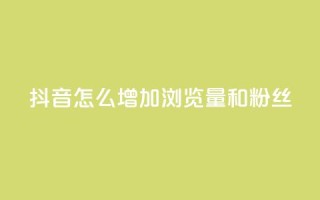 抖音怎么增加浏览量和粉丝 - 卡盟低价自助下单秒到