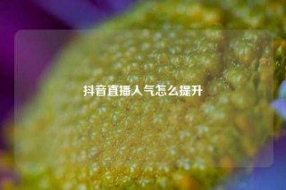 抖音直播人气怎么提升