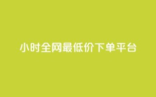 24小时全网最低价下单平台 - 全网最低价下单 24小时速成平台!