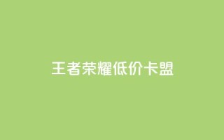 王者荣耀低价卡盟 - 获取王者荣耀优惠卡盟，尽享超值折扣！